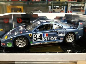 【送料無料】模型車　スポーツカー　フェラーリbburago 118 ferrari f40 blaumet rar