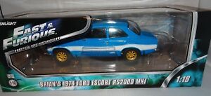 【送料無料】模型車 スポーツカー フォードエスコートルピーストライプスケールgreenlight ford escort mk1 rs2000 blue white stripes fast amp; furious 118 scale|hokushin