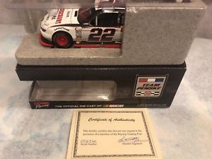 【送料無料】模型車　スポーツカー　ジョイタイヤサイン2016 joey logano discount tire 124 autographed w coa