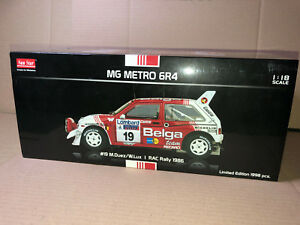 【送料無料】模型車　スポーツカー　ラリーサンスターラリーrally 118 sunstar mg metro 6r4 duez rac rallye 1986 wrc erc belga