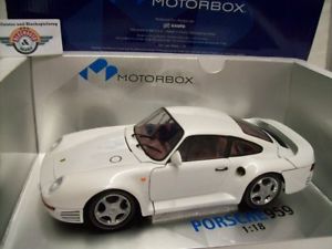 【送料無料】模型車　スポーツカー　ポルシェporsche 959, white, 1986, exoto motorbox 118, ovp