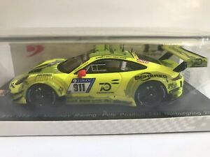 【送料無料】模型車　スポーツカー　スパークポルシェグアテマラレースニュルブルクリンクspark sg421 porsche 911 gt3 rmanthey racing grello 24h nrburgring 2018 143