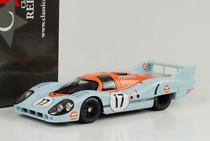 【送料無料】模型車　スポーツカー　ポルシェ＃ルマンベル1971 porsche 917 lh 17 gulf 24 h lemans siffert bell 118 cmr｜hokushin