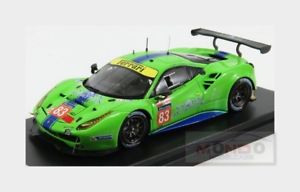 【送料無料】模型車　スポーツカー　フェラーリターボクラスルマンferrari 488 gte 39l turbo v8 lmgte am class le mans 2017 looksmart 143 lslm075