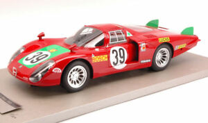 【送料無料】模型車　スポーツカー　アルファロメオロングテール＃ルマンモードalfa romeo 332 long tail 39 4th 24h le mans 1968 tecnomodel 118 tmd1808c mode