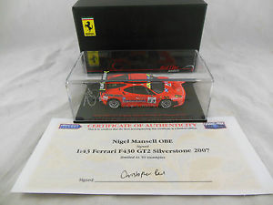 【送料無料】模型車　スポーツカー　レッドラインモデルnマンセルフェラーリf430 gt2 scuderia sparp001red line models hand signed n mansell ferrari f430 gt2 scuderia sparp001｜hokushin