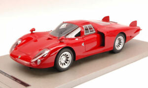 【送料無料】模型車　スポーツカー　アルファロメオロングテールルマンキーalfa romeo 332 press long tail le mans press 1968 red tecnomodel 118 tmd1808a