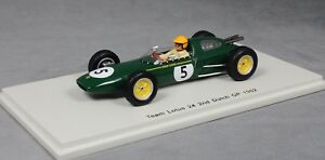 【送料無料】模型車　スポーツカー　スパークロータス241962オランダグランプリトレヴァーテーラーs4272 143 spark lotus 24 2nd place 1962 dutch grand prix trevor taylor s4272 143