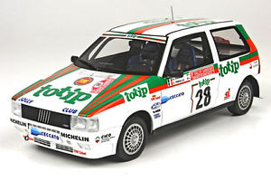 【送料無料】模型車　スポーツカー　フィアットウノターボアレックスサンレモラリーモデルカートップfiat uno turbo alex fiorio san remo rally 1986 resin model car top07a