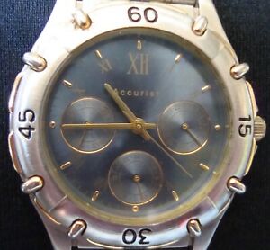 【送料無料】腕時計　スチールクロノグラフバッテリーneues angebotvintage accurist gold and steel day date chronograph battery working sp40