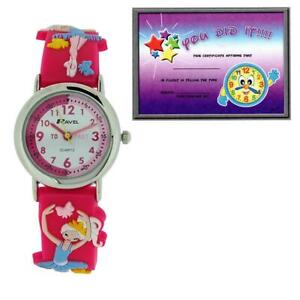 【送料無料】腕時計　ラヴェルバレリーナデザインピンクラバーストラップウォッチravel time teacher girls 3d ballerina design pink rubber strap watch r151373