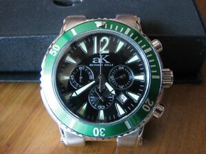 【送料無料】腕時計　ケイストラップクロノグラフadee kaye chronograph date watch with two straps