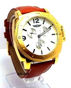 【送料無料】腕時計　ｋゴールドレザーストラップinvicta 18k gold plated, leather strap man watch, ibi41｜hokushin