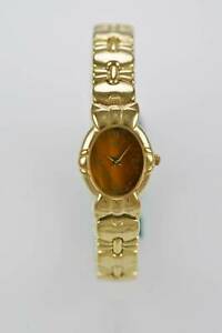 【送料無料】腕時計　スイスレディースブラウンステンレススチールゴールドバッテリークォーツesq watch womens swiss brown water resistant stainless gold steel battery quartz 18,965円