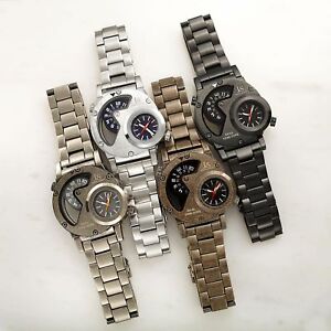 【送料無料】腕時計　メンズジョシュアデュアルタイムステンレススチールブレスレットmens joshua amp; sons jx143 multifunction dual time stainless steel bracelet watch
