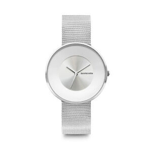 【送料無料】腕時計　シルバーアルジェントドナオロロジオlambretta cielo silver quarzo acciaio pvd argento bianco maglia donna orologio 19,225円