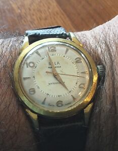 【送料無料】腕時計　ビンテージリラプラークancienne montre vintage rila suisse rare 17 rubis mecanique plaque or