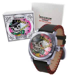 【送料無料】腕時計　insignum skulls automatikuhr money skull ungetragen selten｜hokushin