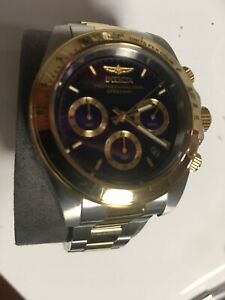 【送料無料】腕時計　スピードウェイクロノゴールドシルバーステンレススチールフィット225 invicta men 3644 speedway chrono gold silver stainless steel fits 8 wrist