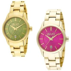 【送料無料】腕時計 ソロテンポドナリュジョテスカサヴェルデorologio solo tempo donna liu jo tess cassa acciaio pvd oro quadrante verde fucs|hokushin