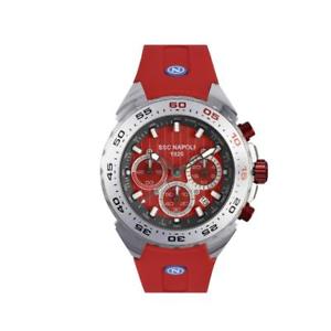 【送料無料】腕時計　ナポリクロノシリコーンロッサブorologio uomo ssc napoli cng 109rr chrono silicone rosso sub 100mt icial｜hokushin