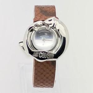 【送料無料】腕時計　キャバリドナorologio just cavalli donna 7251750525 pitonato marrone pelle animalier ovale｜hokushin