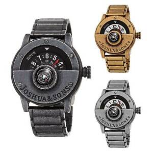 【送料無料】腕時計 メンズジョシュアクォーツアンティークコンパスブレスレットmens joshua amp; sons jx139 quartz antique brushed compass bracelet watch|hokushin