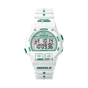 【送料無料】腕時計 ラップデジタルシリコーンビアンコバードメートルorologio timex ironman 8lap t5k838 digitale silicone bianco verde sveglia 100mt|hokushin