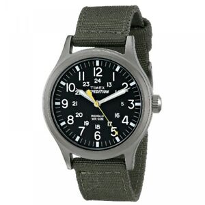【送料無料】腕時計　ナイロンストラップスカウトウォッチtimex t49961 expedition scout watch with green nylon strap｜hokushin 20,235円