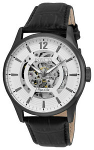 【送料無料】腕時計 オブジェメンズラウンドホワイトアナログレザーウォッチinvicta objet d art 22597 mens round white automatic analog leather watch|hokushin