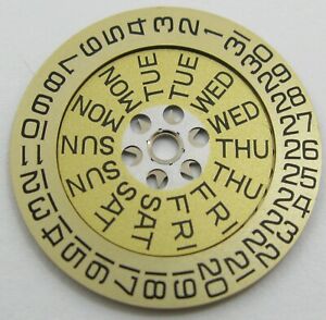 【送料無料】腕時計　アラームムーブメントディスクas 5008 alarm watch movement part yellow day date disc