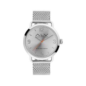 【送料無料】腕時計 orologio uomo alv alviero martini alv0068 acciaio silver maglia mesh milanese|hokushin