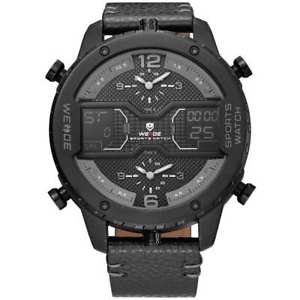 【送料無料】腕時計 ダネロorologio da polso uomo weide wh6401 movimento miyota triplo orario all nero|hokushin