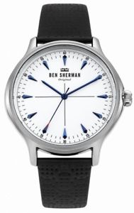 【送料無料】腕時計　ベンシャーマンケンジントンヘリテージメンズウォッチアナログレザーben sherman kensington heritage herrenuhr wb018s analog leder schwarz｜hokushin