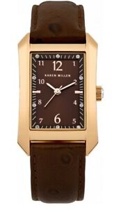 【送料無料】腕時計　ブラウンレザーストラップレディスカレンウォッチキロボックスladies karen millen brown leather strap watch km104tg brand in box original｜hokushin