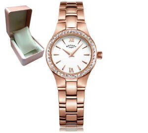 【送料無料】腕時計　ロータリーポンドレディースローズゴールドメッキブレスレット￥rotary lb0390701 ladies rose gold plated bracelet watch grab a bargain rrp100｜hokushin