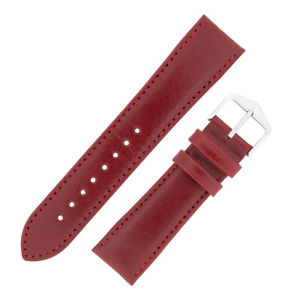 【送料無料】腕時計　スムーズスカーレットレッドストラップウォッチhirsch osiris smooth finegrain calf leather unpadded watch strap in scarlet red