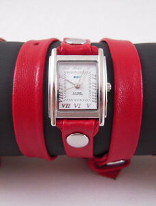 【送料無料】腕時計　レッドシンプルトリプルラップla mer red simple triple wrap｜hokushin