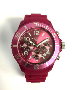【送料無料】腕時計　マディソンニューヨーククロノベリーシリコンmadison york u436220 chrono berry damen herren uhr silikon kinderuhr neu｜hokushin