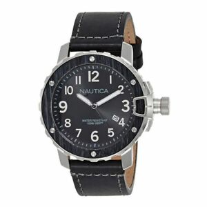 【送料無料】腕時計　カサソロテンポペレorologio solo tempo uomo nautica nad15011g cassa acciaio con cinturino in pelle｜hokushin