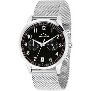 【送料無料】腕時計　クロノスターメッシュorologio uomo chronostar romeow r3753269001 bracciale acciaio nero mesh