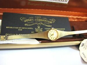 【送料無料】腕時計　ジュールアナログクォーツオリジナルウォッチボックスペーパーjules jurgensen gold plated analog quartz watch original box papers womens 75