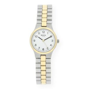 【送料無料】腕時計　チタンウォッチイエローゴールドメッキboccia damenuhr titan 308205 gelbgold plattiert