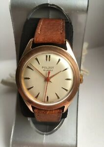 【送料無料】腕時計　ビンテージvintage poljot gold plated automatic wristwatch