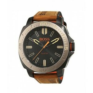 【送料無料】腕時計　ヒューゴボスオレンジメンズステンレスブラウンウォッチレザーカーフスキンnib hugo boss 1513314 orange mens stainless steel watch leather calfskin brown 21,155円