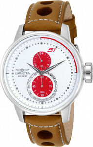 【送料無料】腕時計　メンズラリークロノステンレスブラウンレザーウォッチinvicta mens s1 rally chrono 100m stainless steelbrown leather watch 16018