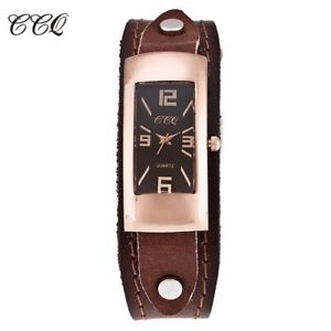 【送料無料】腕時計　ブレスレットファッションカジュアルレディースクォーツウォッチccq genuine leather women bracelet watch fashion casual ladies quartz watch