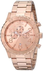【送料無料】腕時計　invicta mens 1271 specialty chronograph rose gold ionplated watch