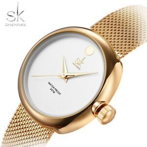 【送料無料】腕時計　ｓｋトップファッションレディーススチールメッシュストラップゴールドローズ 22,052円
