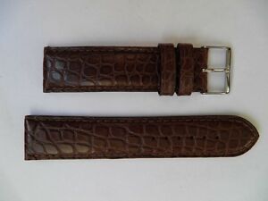 【送料無料】腕時計　ブレスレットポンポンクロコダイル＃マロン＃ゴールド＃マット22 mm luxueux discret bracelet crocodile veritable 034;pompon034; marron 034;gold034; mat
